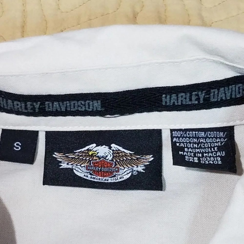 Vintage Harley Davidson buttondown S - Picture 4 of 7